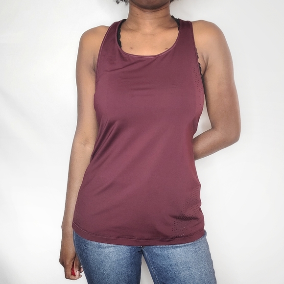 Vimmia Tops - VIMMIA Burgundy Racerback Workout Tank Top
